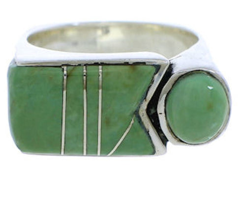 Turquoise And Sterling Silver Jewelry Ring Size 7-1/4 UX39673