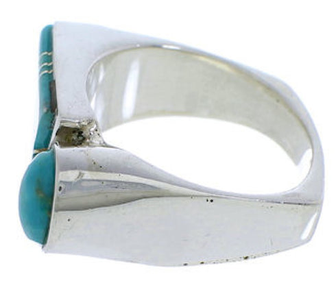Turquoise And Sterling Silver Jewelry Ring Size 7-1/4 UX39697