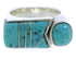 Turquoise And Sterling Silver Ring Size 8-1/2 UX39810