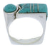 Turquoise And Sterling Silver Ring Size 8-1/2 UX39810