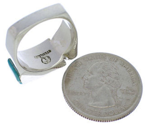 Turquoise And Sterling Silver Ring Size 8-1/2 UX39810