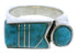 Sterling Silver Turquoise Jewelry Ring Size 8-1/2 UX39820
