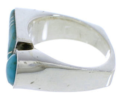 Sterling Silver Turquoise Jewelry Ring Size 8-1/2 UX39820