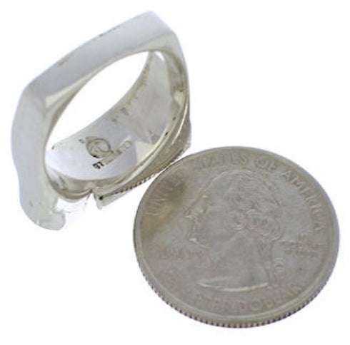 Sterling Silver Turquoise Jewelry Ring Size 8-1/2 UX39820