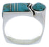 Silver And Turquoise Southwest Ring Size 7-1/2 UX39834