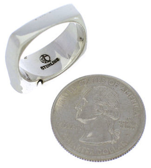 Silver And Turquoise Southwest Ring Size 7-1/2 UX39834