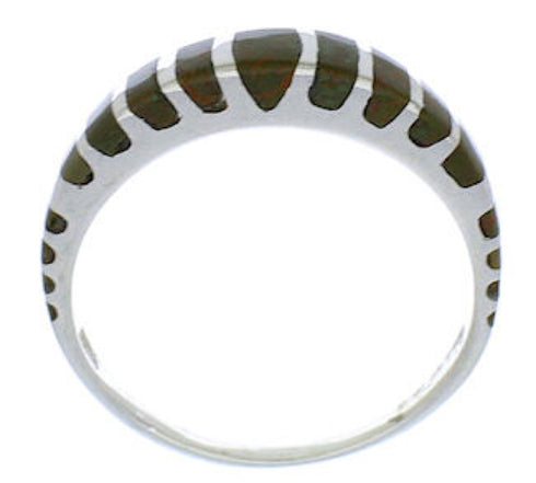 Southwest Sterling Silver Turquoise Inlay Ring Size 5-1/4 UX42496