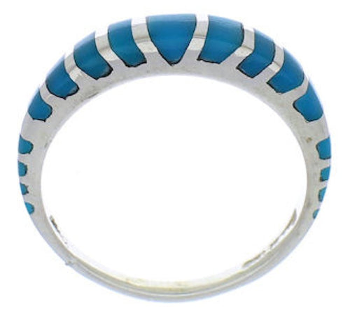 Silver Southwest Turquoise Ring Size 5-1/4 TX45486
