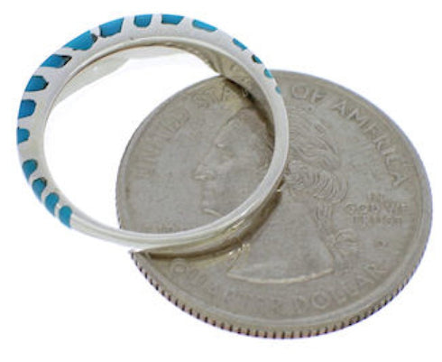 Silver Southwest Turquoise Ring Size 5-1/4 TX45486