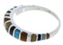 Multicolor Inlay Sterling Silver Southwestern Ring Size 4-3/4 TX45566