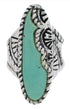 Southwestern Turquoise Sterling Silver Jewelry Ring Size 6 FX22586
