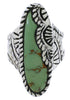 Genuine Silver Turquoise Southwest Ring Size 5-1/2 FX22592