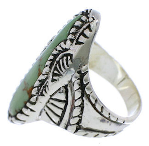 Genuine Silver Turquoise Southwest Ring Size 5-1/2 FX22592