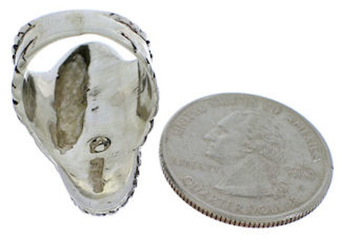 Turquoise Southwest Sterling Silver Ring Size 7-1/4 FX22605