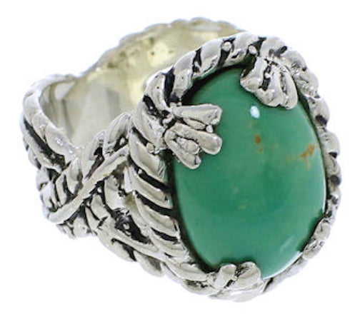 Turquoise Southwestern Jewelry Silver Ring Size 5 FX22765