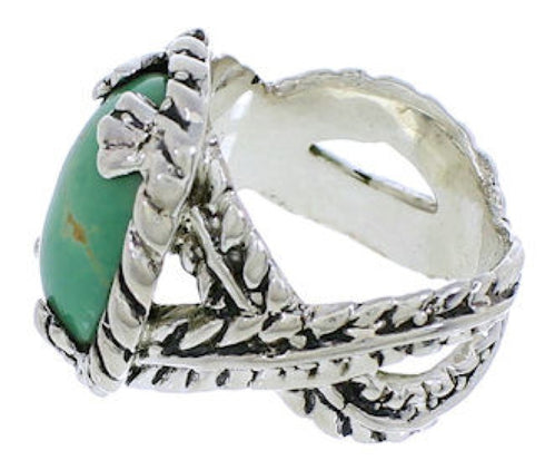 Turquoise Southwestern Jewelry Silver Ring Size 5 FX22765