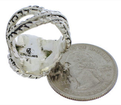 Turquoise Southwestern Jewelry Silver Ring Size 5 FX22765