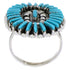 Turquoise And Sterling Silver Needlepoint Ring Size 5 YX33906