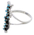 Southwest Needlepoint Turquoise And Silver Ring Size 8-1/2 YX33929