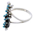 Southwest Turquoise Needlepoint And Silver Ring Size 4-3/4 YX34049