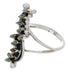 Genuine Silver And Turquoise Needlepoint Ring Size 6-1/4 YX34067