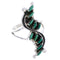 Authentic Silver And Turquoise Needlepoint Ring Size 5-1/4 YX34071