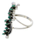 Authentic Silver And Turquoise Needlepoint Ring Size 5-1/4 YX34071