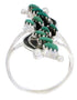 Authentic Silver And Turquoise Needlepoint Ring Size 5-1/4 YX34071