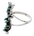 Southwest Turquoise Needlepoint Genuine Silver Ring Size 6-1/4 YX34089