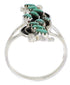Southwest Turquoise Needlepoint Genuine Silver Ring Size 6-1/4 YX34089