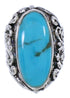 Turquoise Southwest Silver Flower Ring Size 5 YX34283