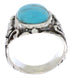 Turquoise Southwest Silver Flower Ring Size 5 YX34283