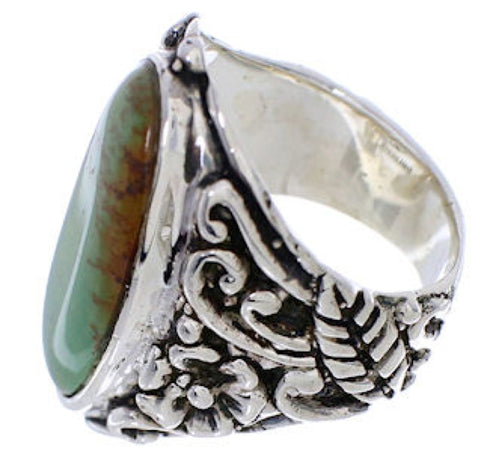 Authentic Silver Flower Turquoise Southwest Ring Size 5-3/4 YX34392