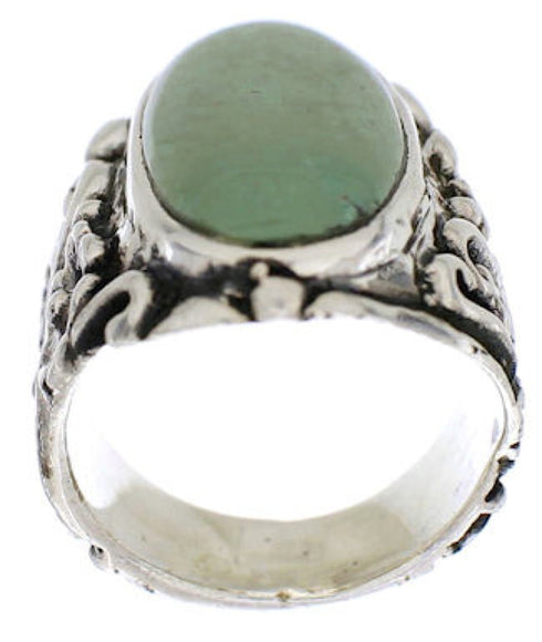 Flower Silver Jewelry Turquoise Ring Size 4-3/4 YX34451