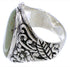 Sterling Silver Flower Jewelry Turquoise Ring Size 8-1/2 YX34563
