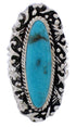 Silver Turquoise Southwest Ring Size 4-3/4 UX34450
