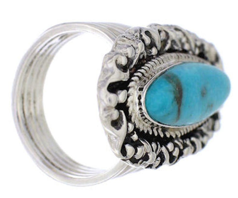 Silver Turquoise Southwest Ring Size 4-3/4 UX34450