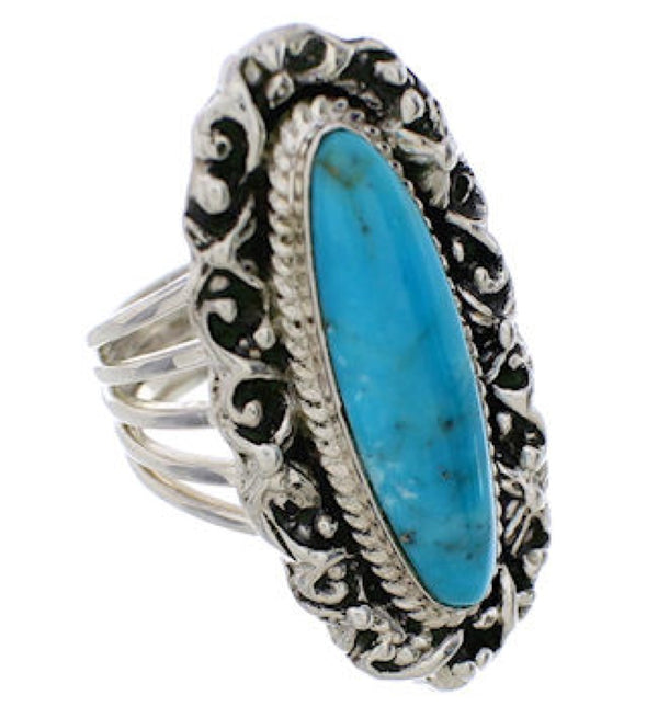 Turquoise Genuine Sterling Silver Jewelry Ring Size 5-1/4 UX34476