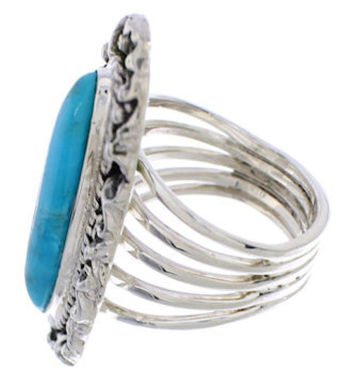 Turquoise Genuine Sterling Silver Jewelry Ring Size 5-1/4 UX34476
