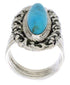 Turquoise Genuine Sterling Silver Jewelry Ring Size 5-1/4 UX34476