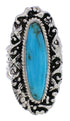 Authentic Sterling Silver Jewelry Turquoise Ring Size 5-1/4 UX34482