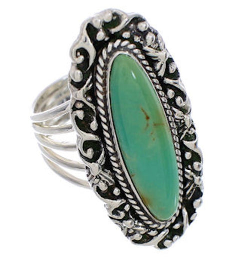 Sterling Silver Jewelry Turquoise Ring Size 7-1/2 UX34505