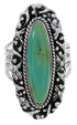 Sterling Silver Jewelry Turquoise Ring Size 7-1/2 UX34505