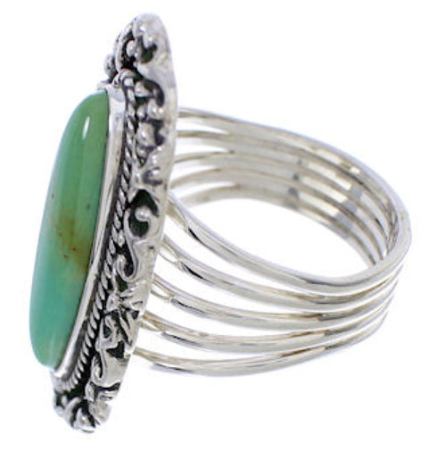 Sterling Silver Jewelry Turquoise Ring Size 7-1/2 UX34505
