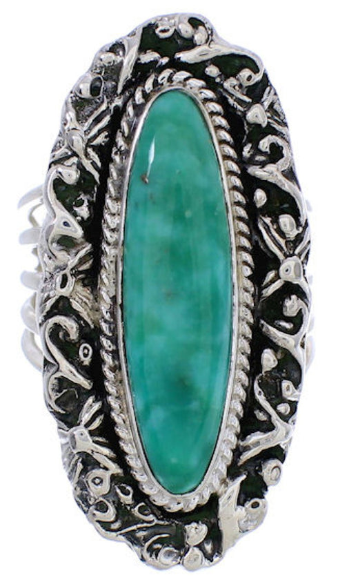 Authentic Sterling Silver And Turquoise Ring Size 5-1/2 UX34515