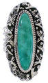 Authentic Sterling Silver And Turquoise Ring Size 5-1/2 UX34515