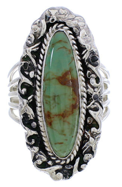 Genuine Sterling Silver Turquoise Jewelry Ring Size 4-3/4 UX34517