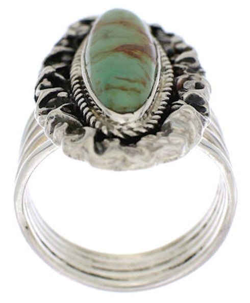 Genuine Sterling Silver Turquoise Jewelry Ring Size 4-3/4 UX34517