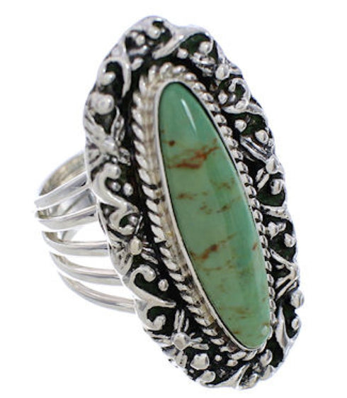 Sterling Silver And Turquoise Southwest Ring Size 6-1/2 UX34520