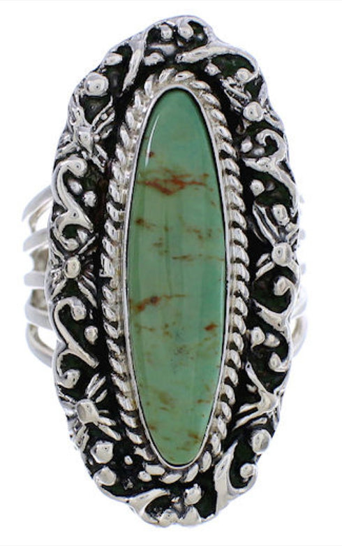 Sterling Silver And Turquoise Southwest Ring Size 6-1/2 UX34520